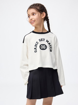 GIRLSサイドラインT(長袖) 【KIDS・TEEN】 【キッズ Tシャツ・スウェット・ニット】【GU公式/ジーユー】 【OFF WHITE】 GIRLSサイドラインT(長袖) 【KIDS・TEEN】 【キッズ Tシャツ・スウェット・ニット】【GU公式/ジーユー】 【OFF WHITE】
