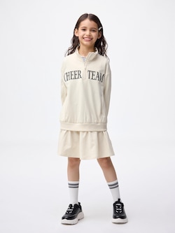 GIRLSスウェットハーフジップワンピース