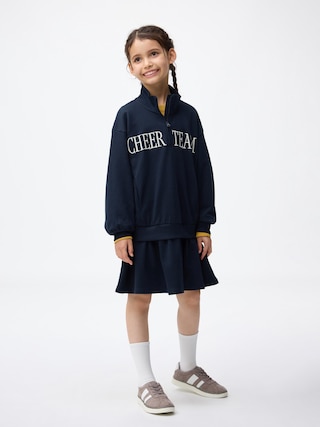 GIRLSスウェットハーフジップワンピース 【KIDS・TEEN】 【キッズ Tシャツ・スウェット・ニット】【GU公式/ジーユー】 【NAVY】 GIRLSスウェットハーフジップワンピース 【KIDS・TEEN】 【キッズ Tシャツ・スウェット・ニット】【GU公式/ジーユー】 【NAVY】