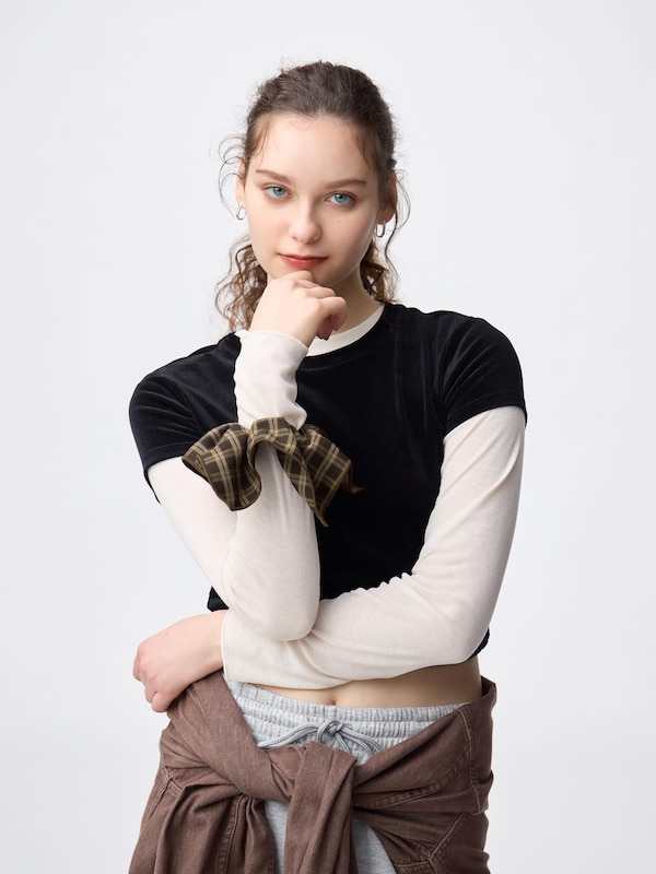 スクエアチェックシュシュ