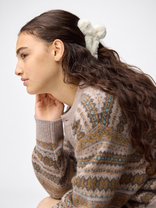 ファーリ�ーリボンヘアクリップ2P