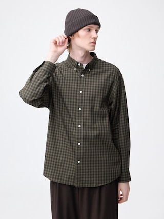 コットンチェックシャツ 【メンズ】 【シャツ・ポロシャツ】【GU公式/ジーユー】 【OLIVE】 コットンチェックシャツ 【メンズ】 【シャツ・ポロシャツ】【GU公式/ジーユー】 【OLIVE】