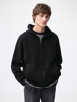 ケーブルフルジップパーカNT+E