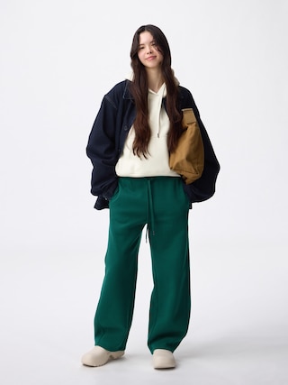 ヘビーウェイトスウェットバレルレッグパンツ(丈標準68.5~72.5cm) 【レディース】 【Tシャツ・カットソー・ブラフィール】【GU公式/ジーユー】 【DARK GREEN】 ヘビーウェイトスウェットバレルレッグパンツ(丈標準68.5~72.5cm) 【レディース】 【Tシャツ・カットソー・ブラフィール】【GU公式/ジーユー】 【DARK GREEN】
