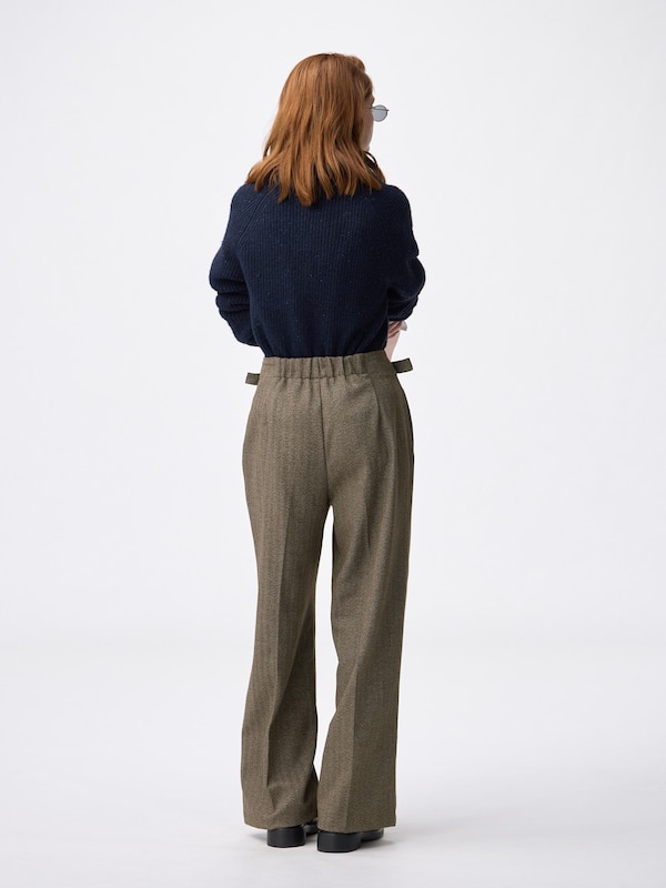 ヘリンボーンハイウエストパンツZ+E