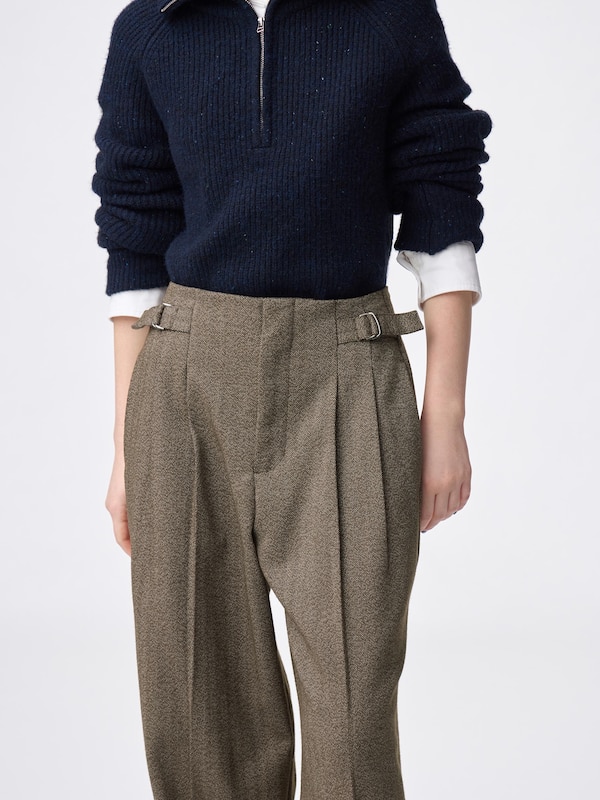 ヘリンボーンハイウエストパンツZ+E