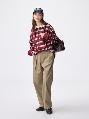 チノバレルレッグタックパンツ