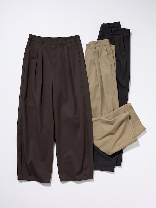 チノバレルレッグタックパンツ