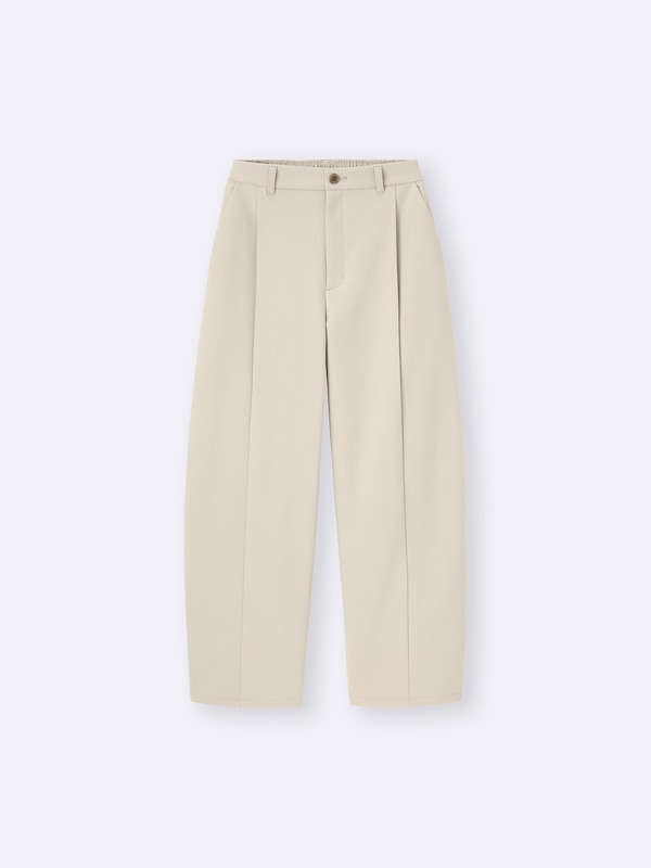 ブラッシュドワイドテーパードパンツQ