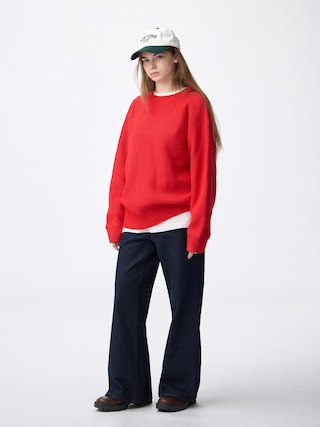 リラックスワイドフレアジーンズNTQ+E 【レディース】 【パンツ】【GU公式/ジーユー】 【NAVY】 リラックスワイドフレアジーンズNTQ+E 【レディース】 【パンツ】【GU公式/ジーユー】 【NAVY】