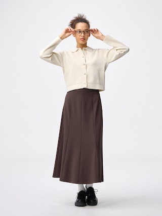カットソーフレアスカートQ 【レディース】 【スカート】【GU公式/ジーユー】 【DARK BROWN】 カットソーフレアスカートQ 【レディース】 【スカート】【GU公式/ジーユー】 【DARK BROWN】