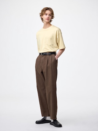 デニムキャロットパンツ+EC(丈長め78.5cm) 【メンズ】 【パンツ】【GU公式/ジーユー】 【DARK BROWN】 デニムキャロットパンツ+EC(丈長め78.5cm) 【メンズ】 【パンツ】【GU公式/ジーユー】 【DARK BROWN】