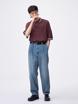 デニムキャロットパンツ+EC(丈長め78.5cm) 【メンズ】 【パンツ】【GU公式/ジーユー】 【BLUE】 デニムキャロットパンツ+EC(丈長め78.5cm) 【メンズ】 【パンツ】【GU公式/ジーユー】 【BLUE】