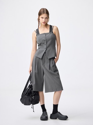 バミューダショートパンツ 【レディース】 【パンツ】【GU公式/ジーユー】 【DARK GRAY】 バミューダショートパンツ 【レディース】 【パンツ】【GU公式/ジーユー】 【DARK GRAY】
