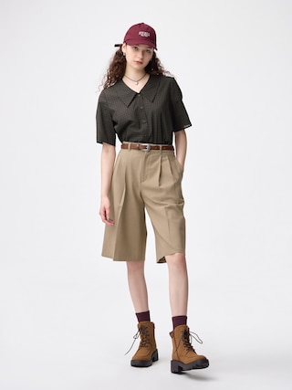 バミューダショートパンツ 【レディース】 【パンツ】【GU公式/ジーユー】 【BEIGE】 バミューダショートパンツ 【レディース】 【パンツ】【GU公式/ジーユー】 【BEIGE】