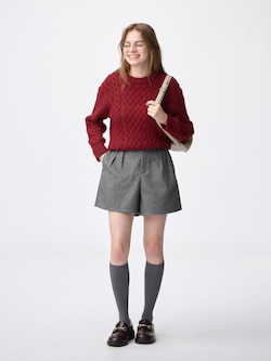 ヘリンボーンショートパンツ+E