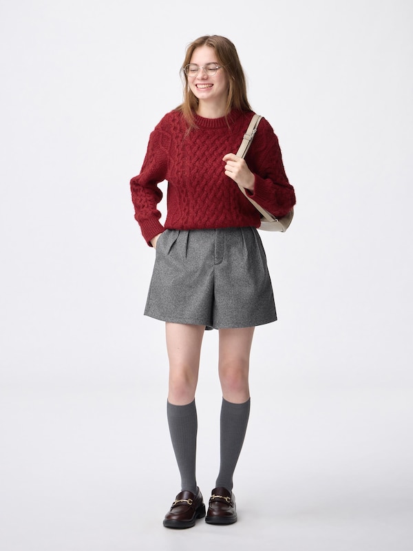 ヘリンボーンショートパンツ+E