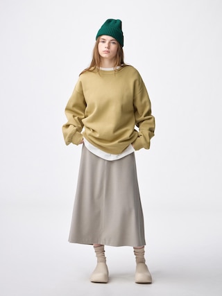 ブラッシュドフレアスカート 【レディース】 【スカート】【GU公式/ジーユー】 【BEIGE】 ブラッシュドフレアスカート 【レディース】 【スカート】【GU公式/ジーユー】 【BEIGE】