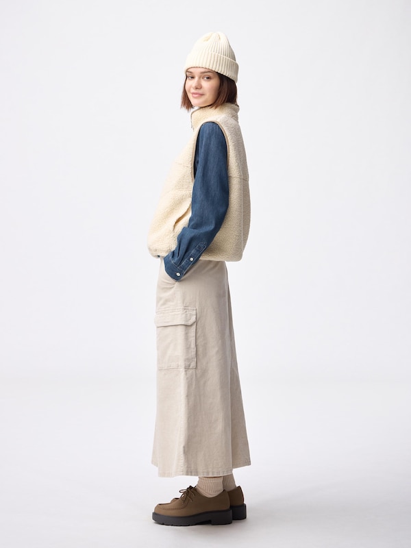 コーデュロイカーゴスカートOS+EC