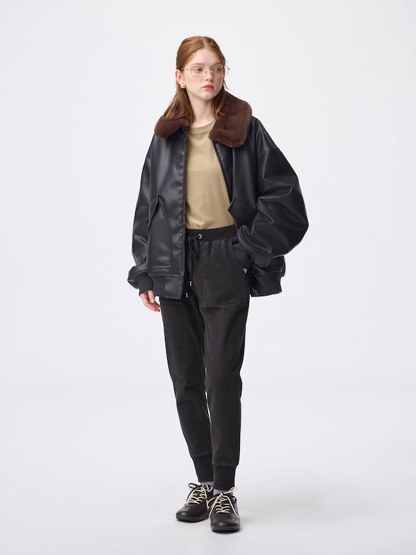 デニムスウェットイージーパンツ+X