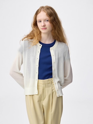 シアーカーディガンZ 【レディース】 【ニット・カーディガン】【GU公式/ジーユー】 【OFF WHITE】 シアーカーディガンZ 【レディース】 【ニット・カーディガン】【GU公式/ジーユー】 【OFF WHITE】