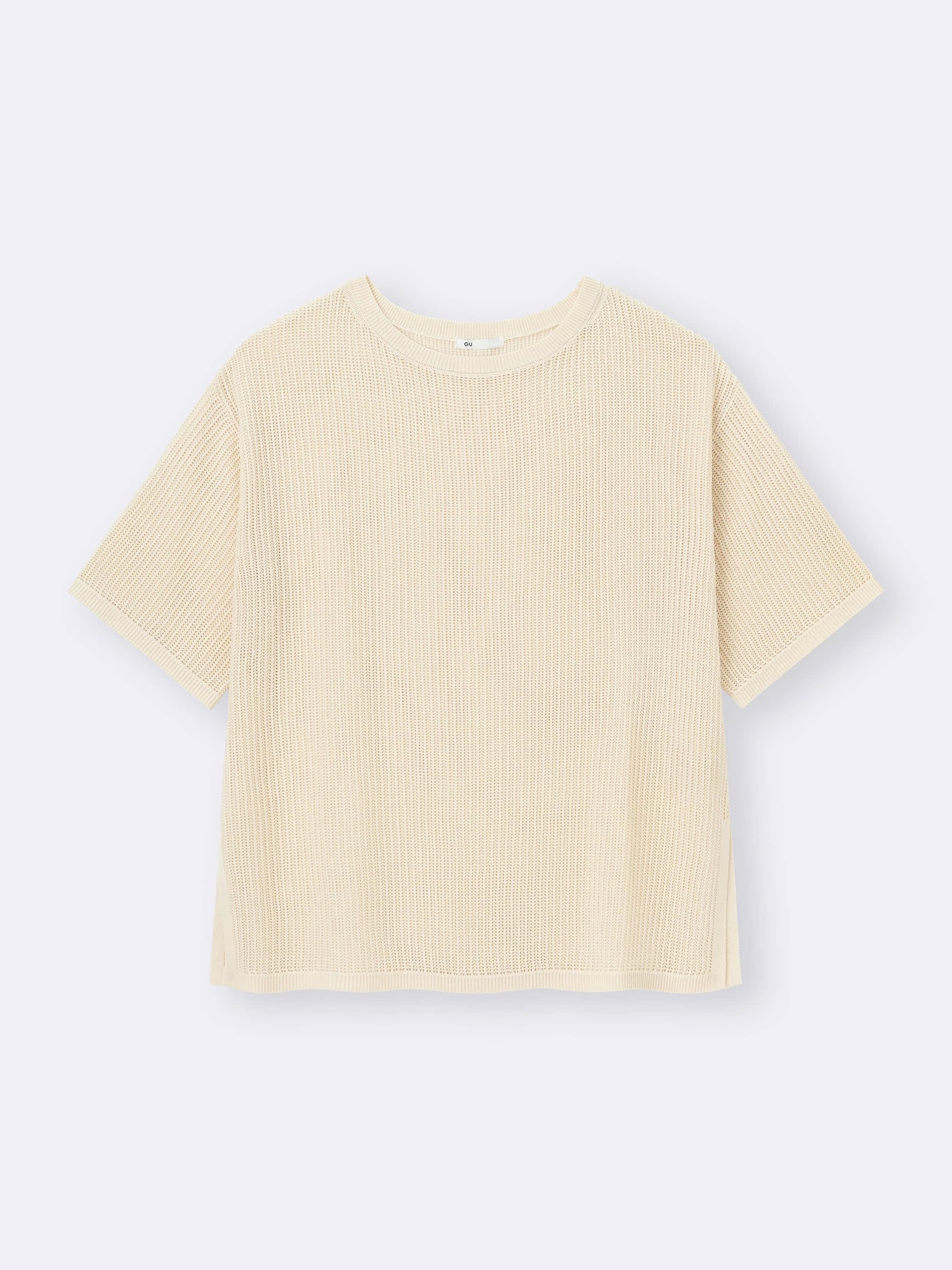 GU公式 | メッシュニットオーバーサイズプルオーバー(5分袖)Q