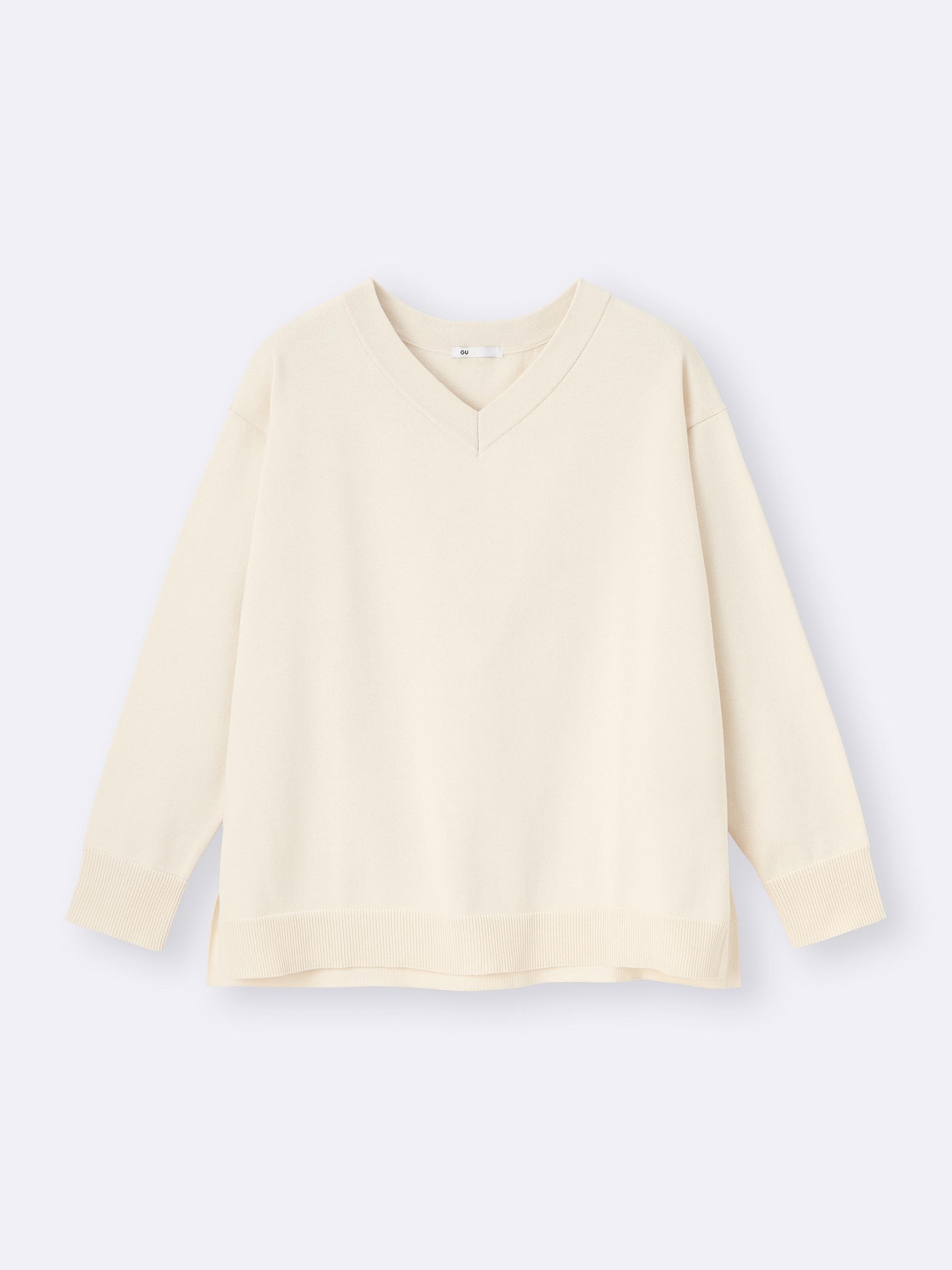 GU公式 | オーバーサイズVネックニットプルオーバーZ