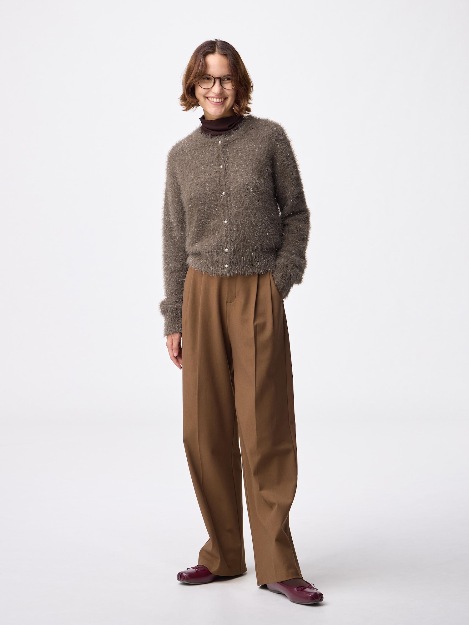 GU公式 | シャイニークルーネックカーディガンZ