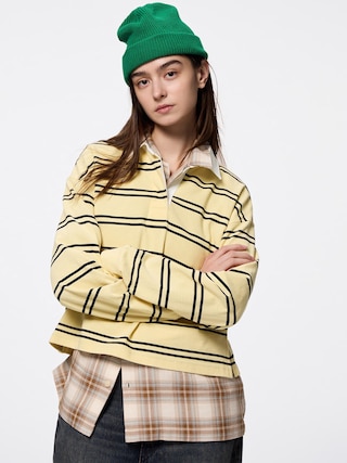 ボーダーラガーシャツ(長袖)Q 【レディース】 【Tシャツ・スウェット】【GU公式/ジーユー】 【YELLOW】 ボーダーラガーシャツ(長袖)Q 【レディース】 【Tシャツ・スウェット】【GU公式/ジーユー】 【YELLOW】