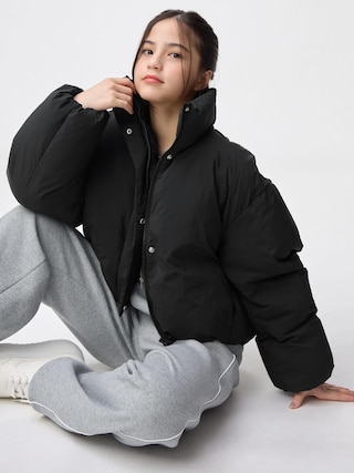 GIRLSウォームパデッドクロップドブルゾンJR 【KIDS・TEEN】 【キッズ アウター】【GU公式/ジーユー】 【BLACK】 GIRLSウォームパデッドクロップドブルゾンJR 【KIDS・TEEN】 【キッズ アウター】【GU公式/ジーユー】 【BLACK】