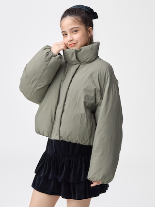 GIRLSウォームパデッドクロップドブルゾンJR 【KIDS・TEEN】 【TEEN(ティーン)】【GU公式/ジーユー】 【KHAKI】 GIRLSウォームパデッドクロップドブルゾンJR 【KIDS・TEEN】 【TEEN(ティーン)】【GU公式/ジーユー】 【KHAKI】