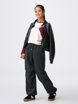 GIRLSコーデュロイパラシュートパンツJR 【KIDS・TEEN】 【TEEN(ティーン)】【GU公式/ジーユー】 【DARK GRAY】 GIRLSコーデュロイパラシュートパンツJR 【KIDS・TEEN】 【TEEN(ティーン)】【GU公式/ジーユー】 【DARK GRAY】