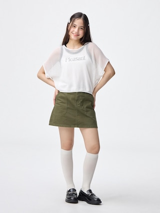 GIRLSベイカーミニスコートJR 【KIDS・TEEN】 【TEEN(ティーン)】【GU公式/ジーユー】 【OLIVE】 GIRLSベイカーミニスコートJR 【KIDS・TEEN】 【TEEN(ティーン)】【GU公式/ジーユー】 【OLIVE】