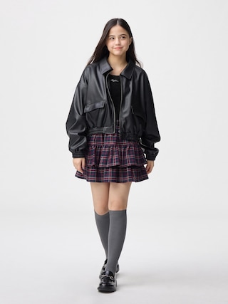 GIRLSチェックミニスコートJR+E 【KIDS・TEEN】 【TEEN(ティーン)】【GU公式/ジーユー】 【NAVY】 GIRLSチェックミニスコートJR+E 【KIDS・TEEN】 【TEEN(ティーン)】【GU公式/ジーユー】 【NAVY】