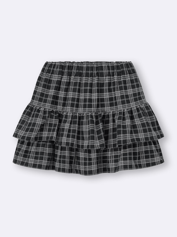 GIRLSチェックミニスコートJR+E