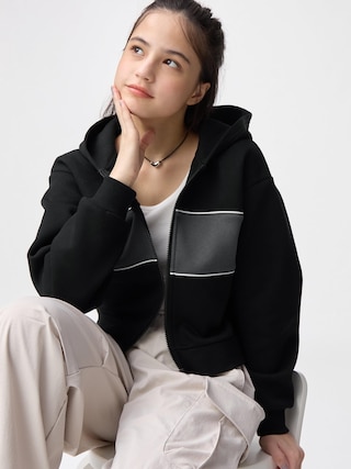 GIRLSヘビーウェイトスウェットフルジップパーカJR 【KIDS・TEEN】 【TEEN(ティーン)】【GU公式/ジーユー】 【BLACK】 GIRLSヘビーウェイトスウェットフルジップパーカJR 【KIDS・TEEN】 【TEEN(ティーン)】【GU公式/ジーユー】 【BLACK】