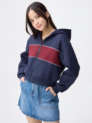 GIRLSヘビーウェイトスウェットフルジップパーカJR 【KIDS・TEEN】 【TEEN(ティーン)】【GU公式/ジーユー】 【NAVY】 GIRLSヘビーウェイトスウェットフルジップパーカJR 【KIDS・TEEN】 【TEEN(ティーン)】【GU公式/ジーユー】 【NAVY】
