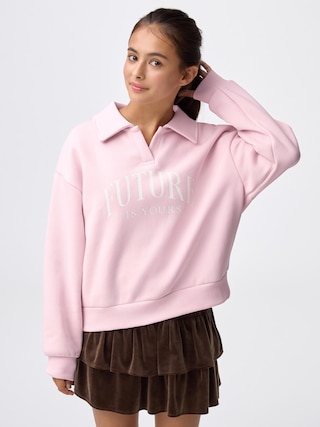 GIRLSヘビーウェイトスウェットポロシャツJR 【KIDS・TEEN】 【TEEN(ティーン)】【GU公式/ジーユー】 【PINK】 GIRLSヘビーウェイトスウェットポロシャツJR 【KIDS・TEEN】 【TEEN(ティーン)】【GU公式/ジーユー】 【PINK】