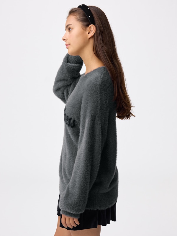 GIRLSシャギーロゴセーターJR