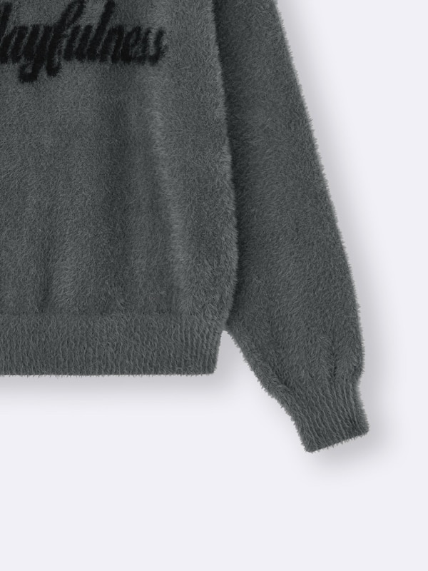 GIRLSシャギーロゴセーターJR