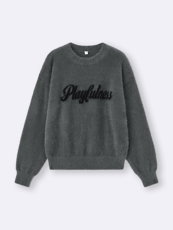 GIRLSシャギーロゴセーターJR