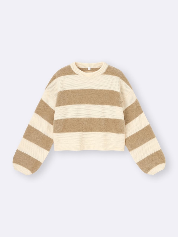 GIRLSシャギーボーダーセーターJR