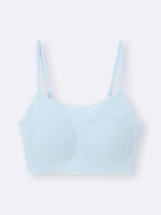 エアリーシームレスブラ(ノンワイヤー)(レース)+E 【レディース】 【インナー・下着】【GU公式/ジーユー】 【LIGHT BLUE】 エアリーシームレスブラ(ノンワイヤー)(レース)+E 【レディース】 【インナー・下着】【GU公式/ジーユー】 【LIGHT BLUE】