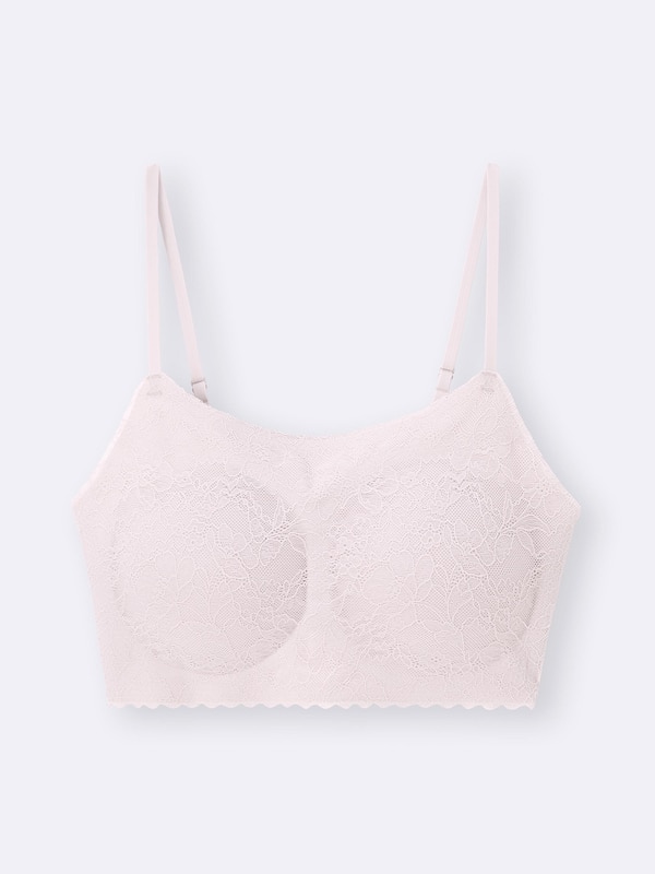 エアリーシームレスブラ(ノンワイヤー)(レース)+E