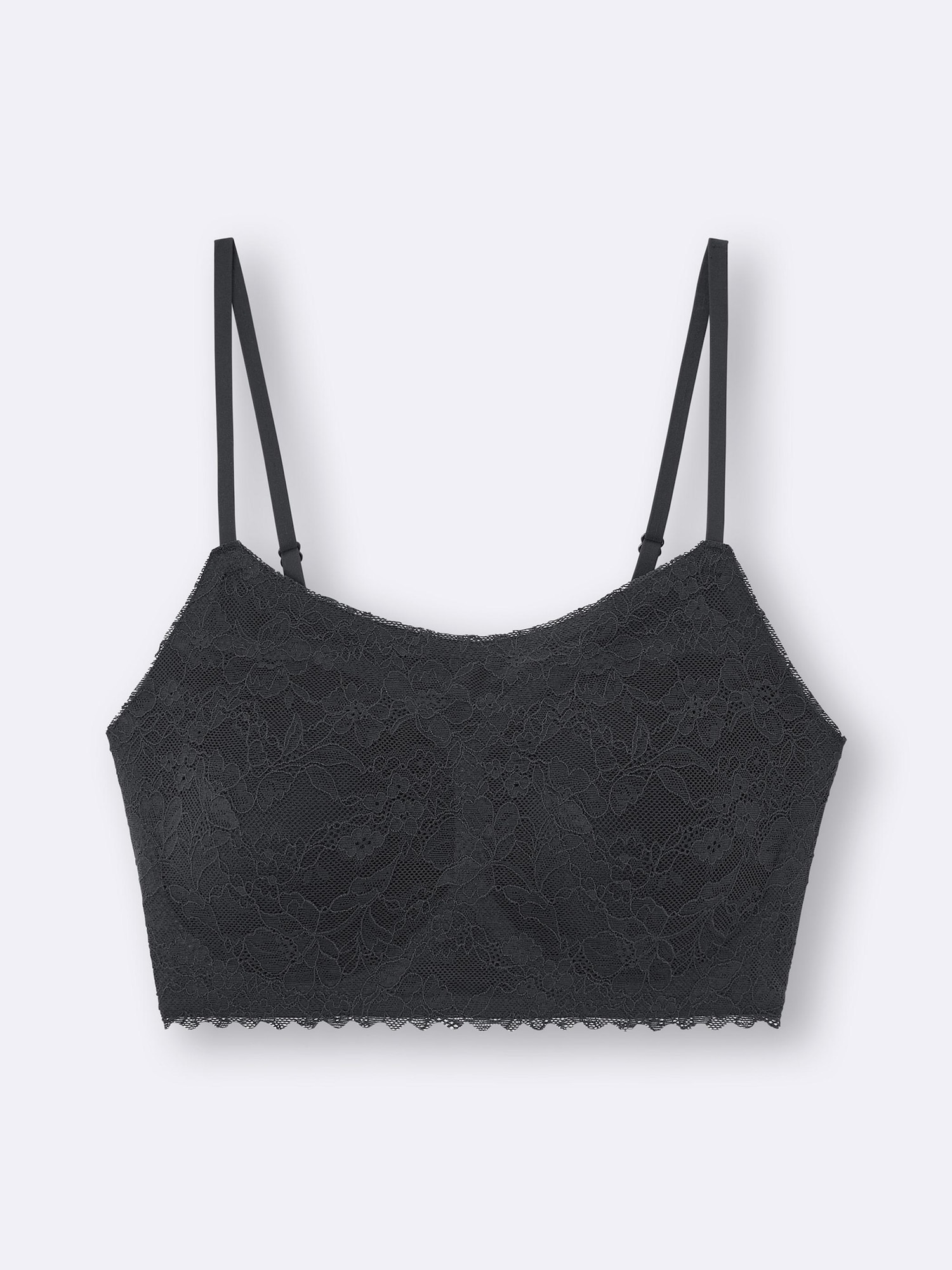 GU公式 | エアリーシームレスブラ(ノンワイヤー)(レース)+E