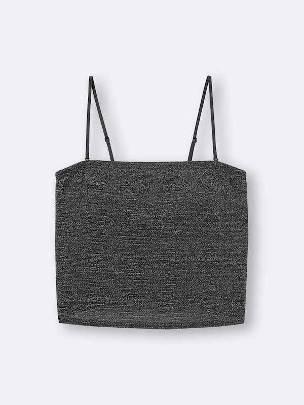 ブラフィールクロップドグリッターチューブトップ+E