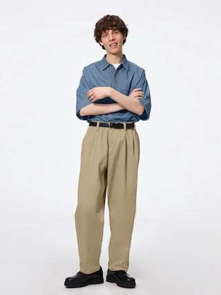 チノキャロットパンツNTQ+E 【メンズ】 【パンツ】【GU公式/ジーユー】 【BEIGE】 チノキャロットパンツNTQ+E 【メンズ】 【パンツ】【GU公式/ジーユー】 【BEIGE】