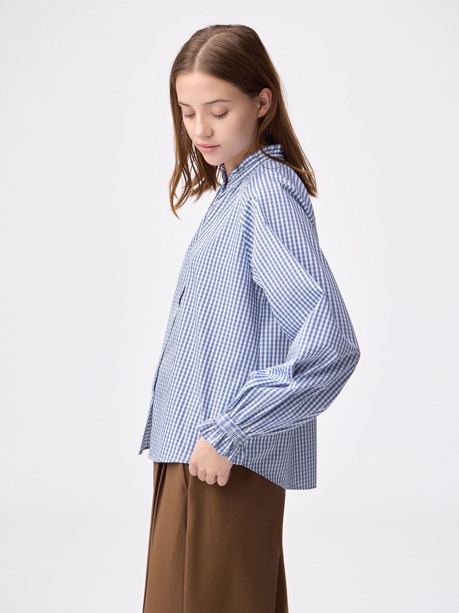 GU公式 | フリルネックブラウス