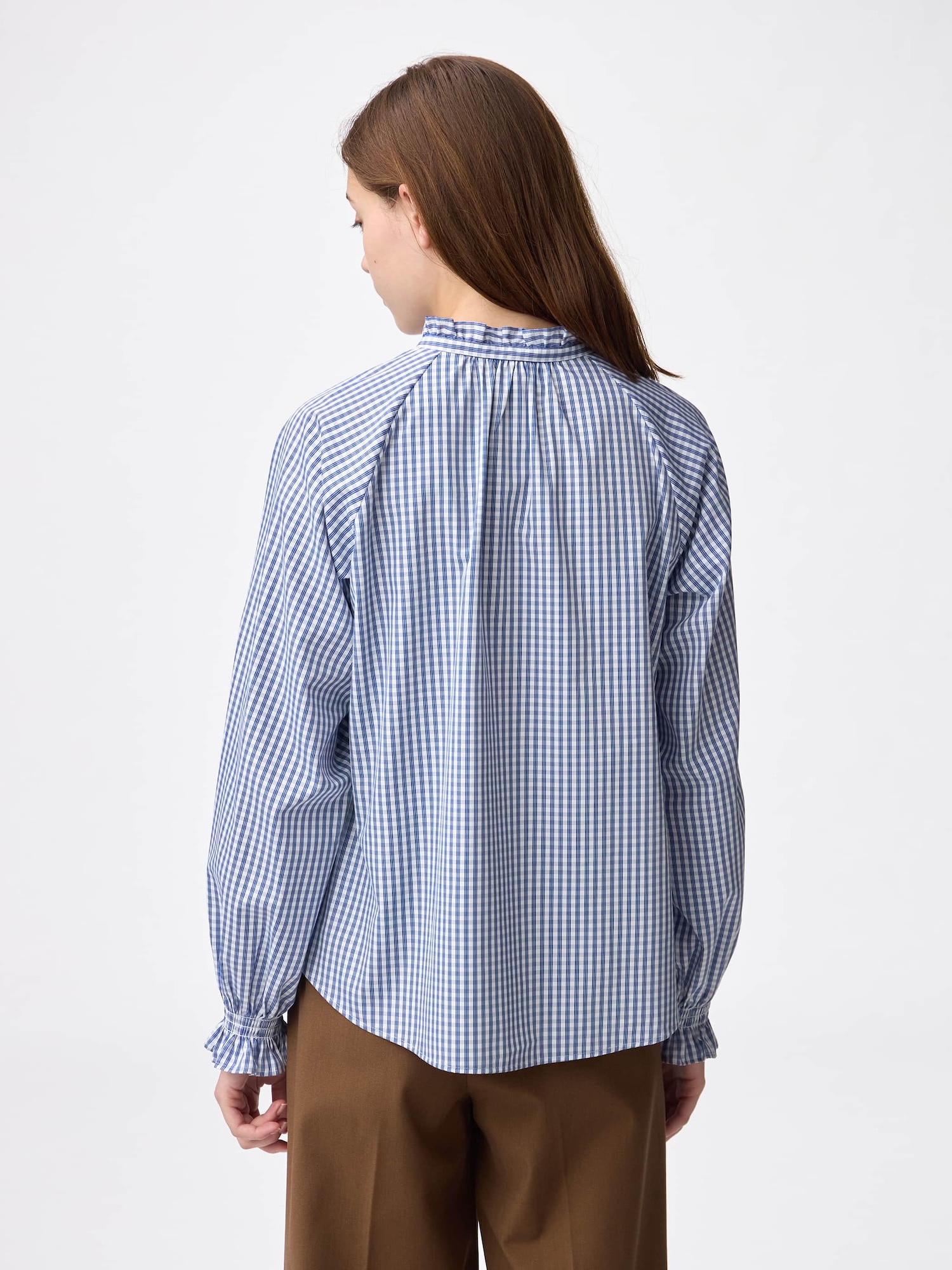 yuyumaru✩ページ GU公式 | フリルネックブラウス