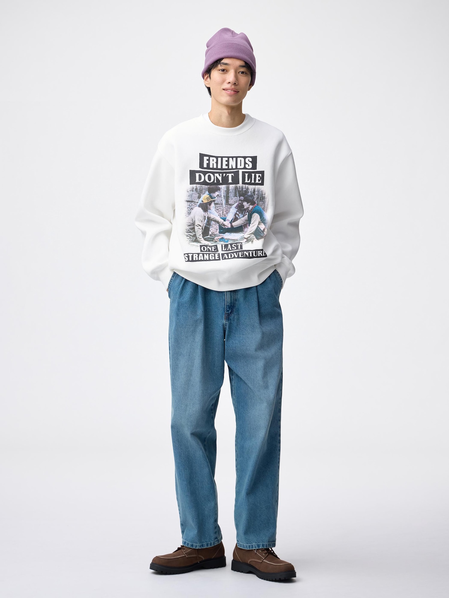 ストレンジャーシングス　GU ヘビーウェイトスウェットプルオーバー GU公式 | ヘビーウェイトスウェットプルオーバー ストレンジャー